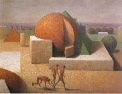 Paysage d'architecture - huile sur toile - 97 x 117 cm - 1995